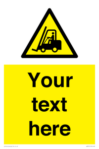 Custom Forklift Truck Warning